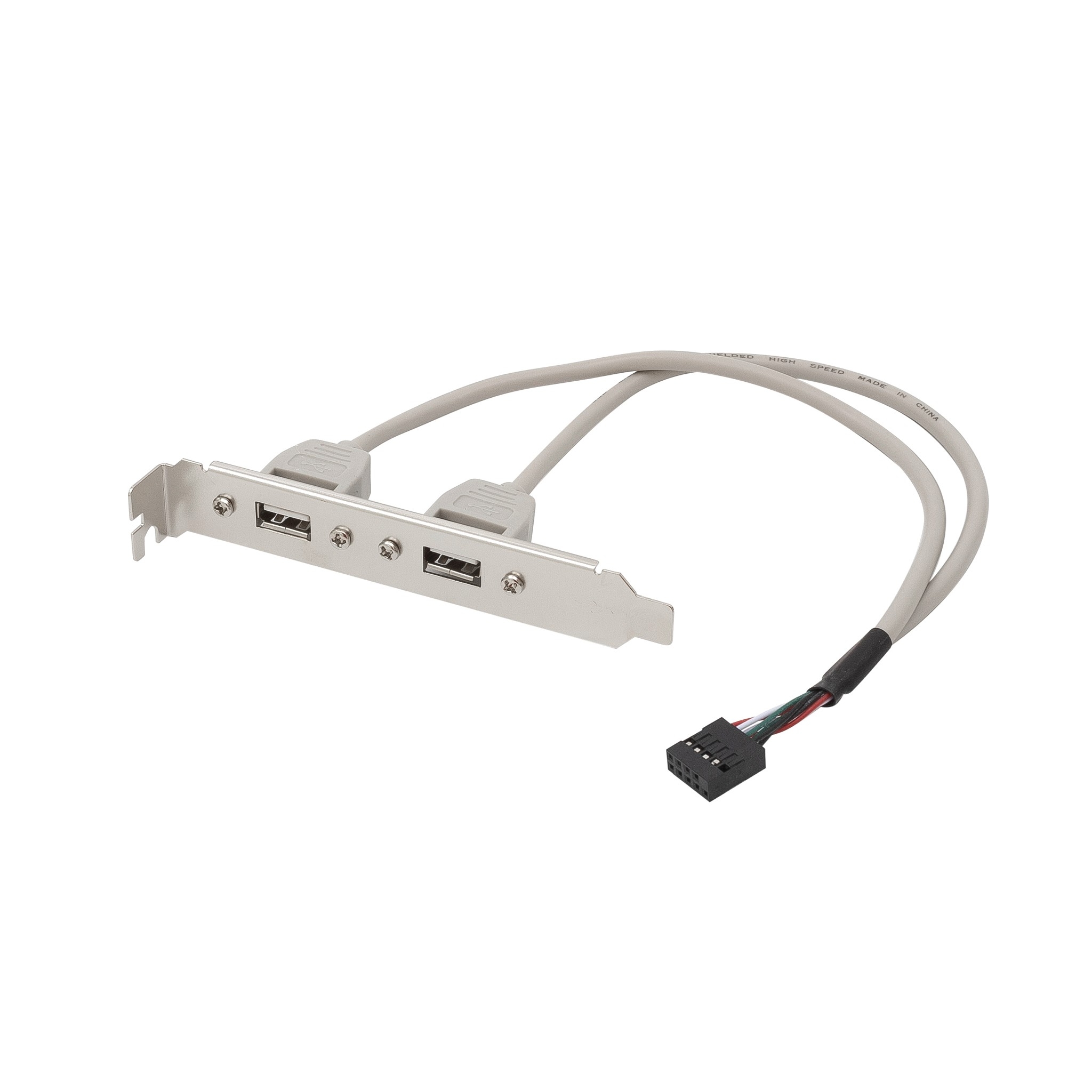Планка портов Bion BXP-MB-2USB, 2xUSB 2.0, Full Height