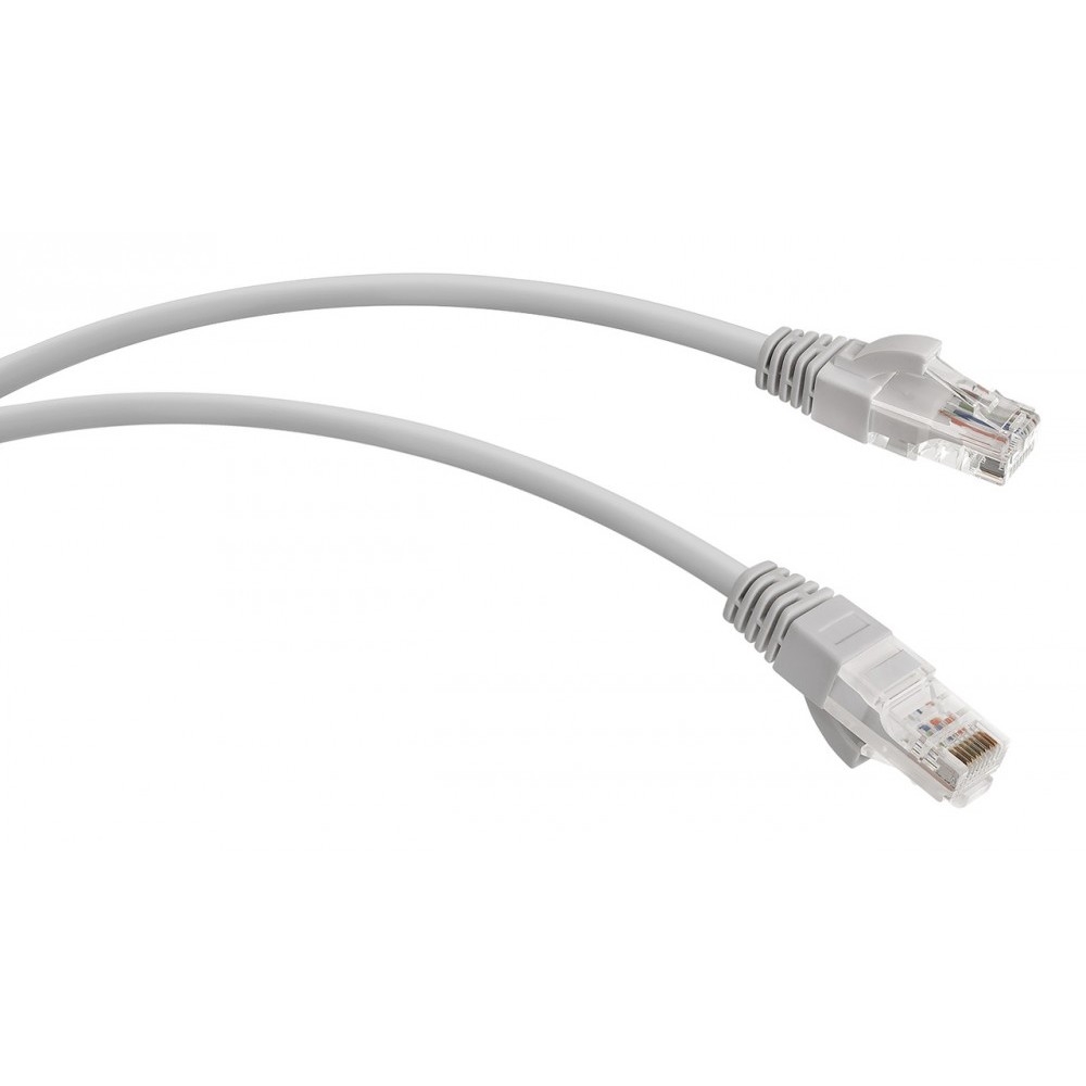 Патч-корд Hyperline WR-PC-RJ45-UTP-5E-2-GY, U/UTP Cat.5e, 2×RJ45, LSZH, 2 м, серый
