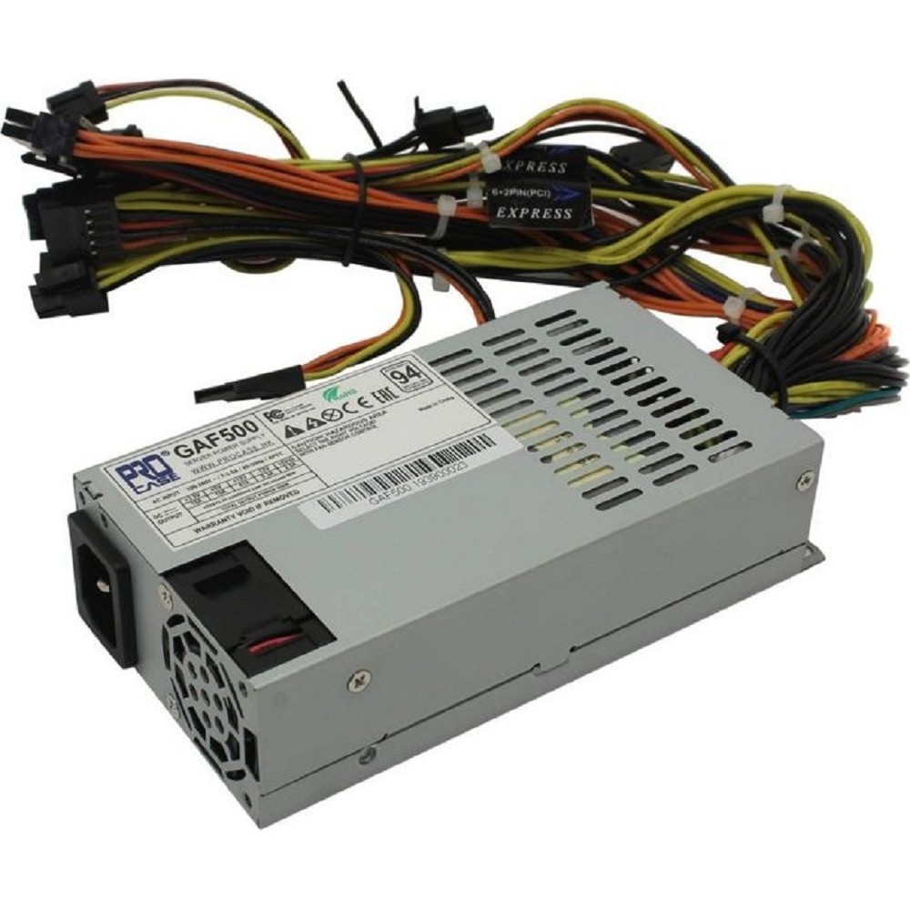 Блок питания Procase GAF500, 500W, Flex ATX, 80 PLUS Gold