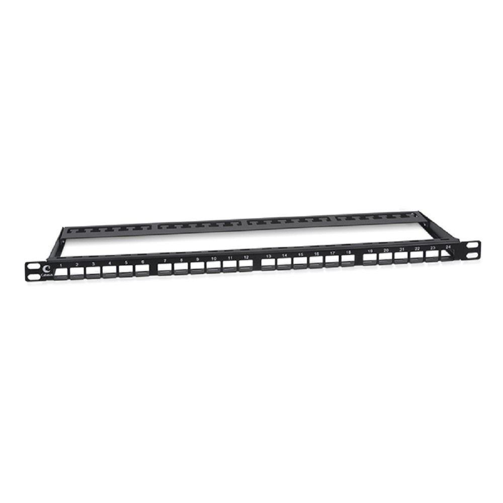 Патч-панель Cabeus PLBHD-24-0,5U, 19", 0,5U, 24 порта RJ45, без модулей