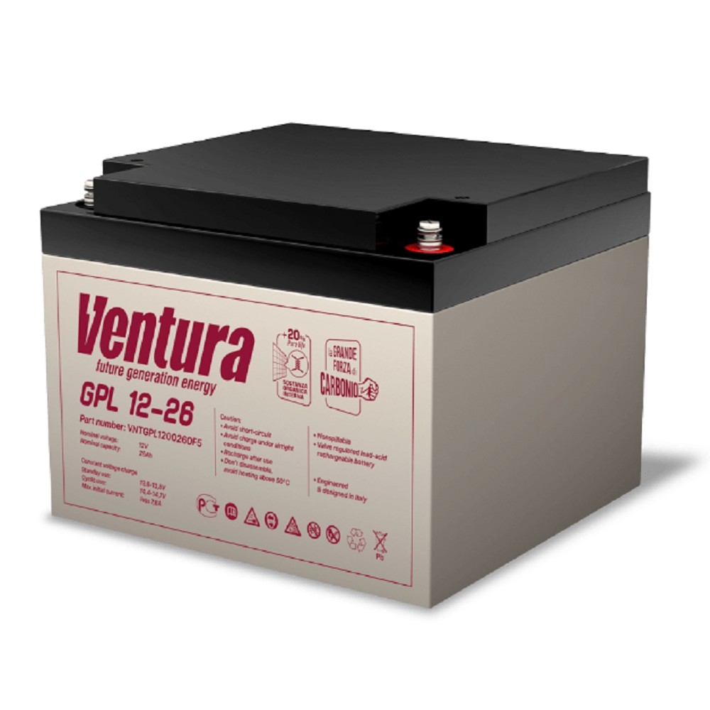Аккумулятор Ventura GPL 12-26 для ИБП, 12 В, 29 А·ч, клеммы F5