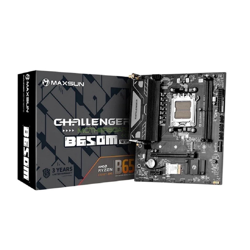 Материнская плата MAXSUN MS-Challenger B650M WIFI V2, Socket AM5, mATX, 2×DDR5, Wi-Fi 802.11ac