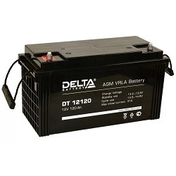 Аккумулятор Delta DT 12120, 12В/120Ач, AGM, клеммы М8