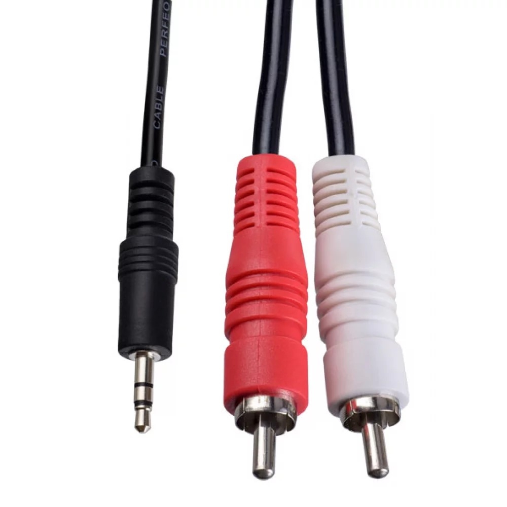 Аудиокабель Perfeo J2004, Jack 3.5mm – 2xRCA, 3м