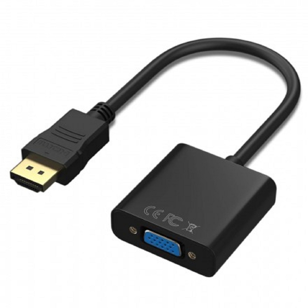 Адаптер KS-is KS-315B, HDMI M — VGA F, чёрный
