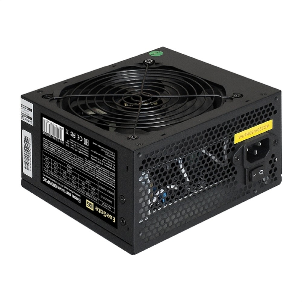 Блок питания Exegate 600NPXE (EX221639RUS), 600 Вт, ATX 2.3, 120 мм, пассивный PFC