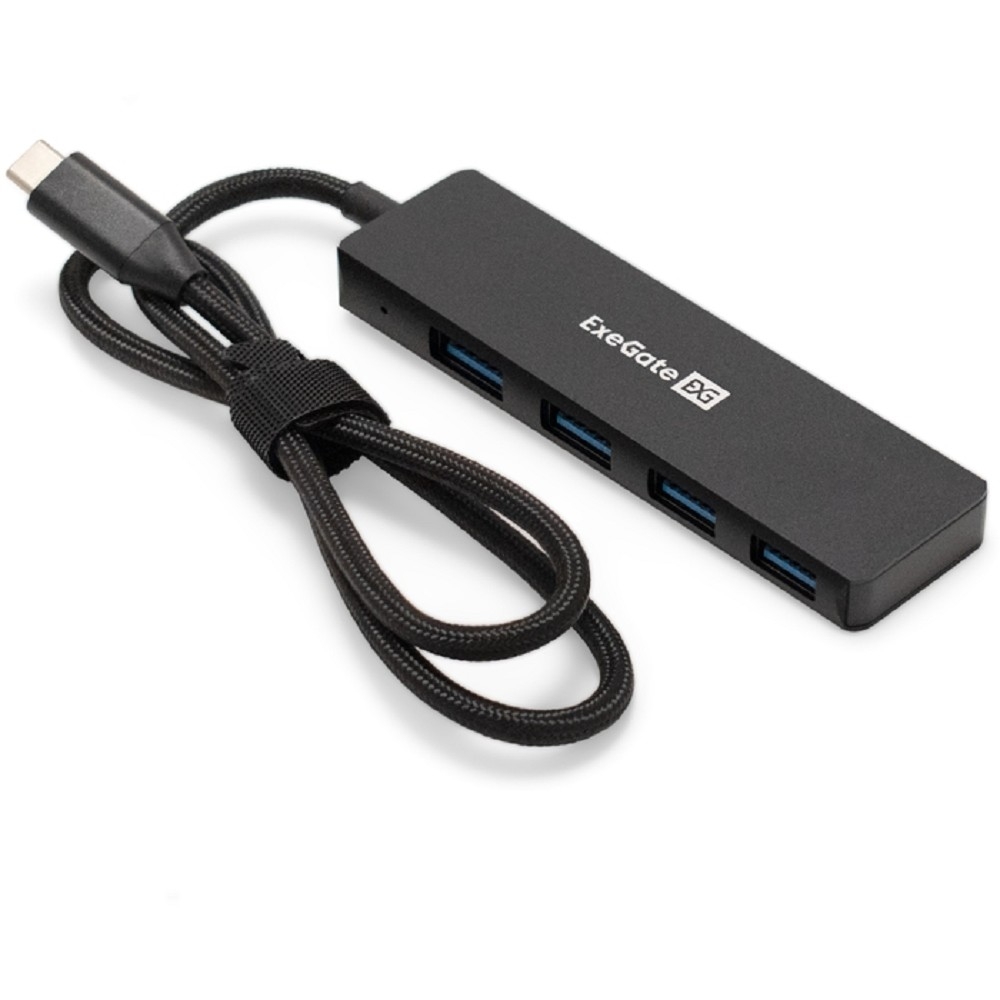 USB-хаб ExeGate DUB-4C/3, USB Type-C — 4×USB 3.0, EX297631RUS