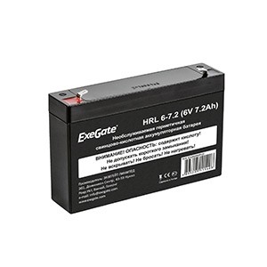 Аккумулятор Exegate EX282951RUS, 6В, 7Ач, AGM