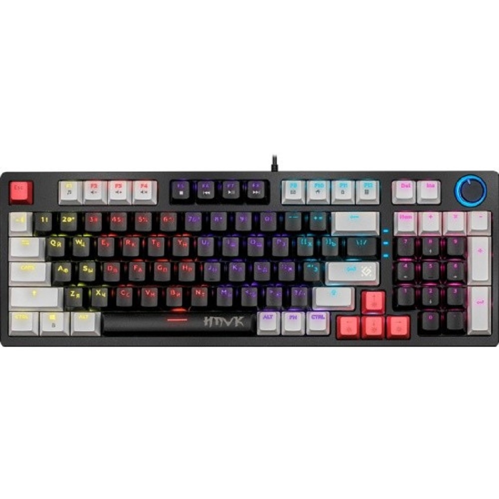 Клавиатура Defender Hawk GK-418, механическая, 97 клавиш, USB, подсветка, RU