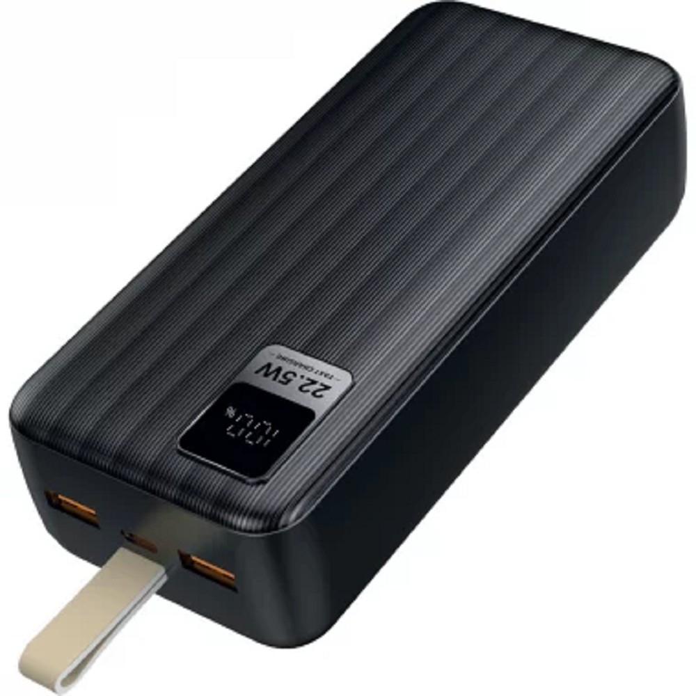 Внешний аккумулятор Perfeo PF_D0174, 30000мАч, PD+QC 3.0, Type-C, 2×USB, 22.5Вт