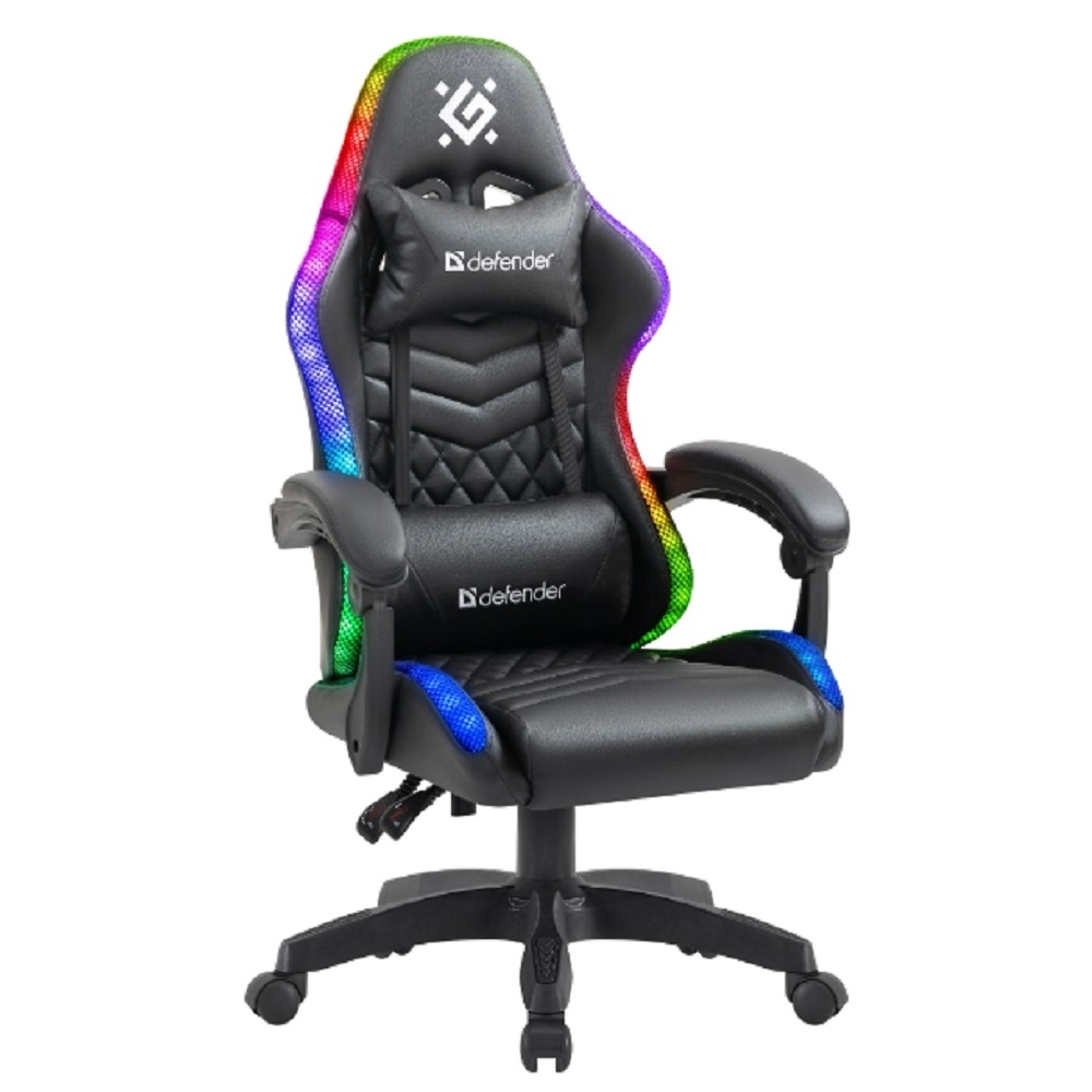 Кресло игровое Defender Core 64047, PU, RGB, до 110 кг