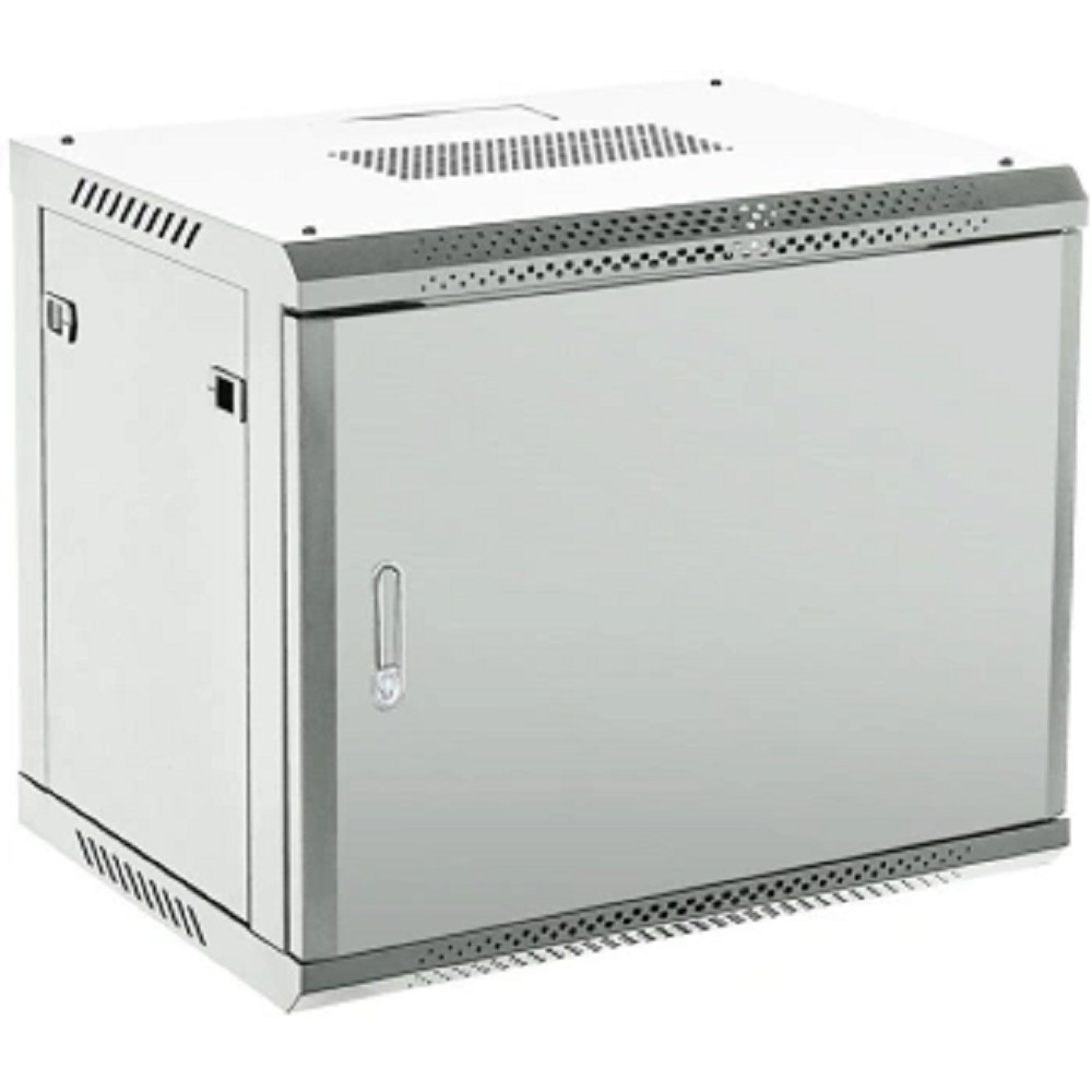 Rexant (04-1866-121) Настенный телекоммуникационный шкаф 19" 18U 600?600мм, дверь металл, с задней стенкой, разборный, серый (RAL 7035)
