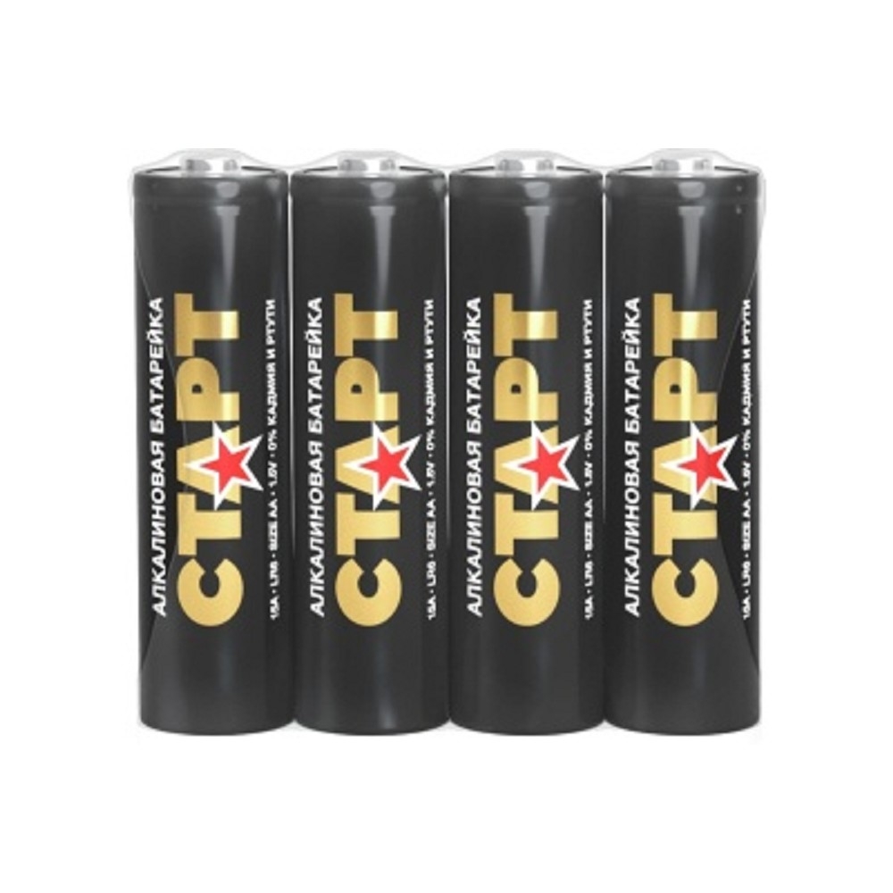 Батарейки СТАРТ R6-SH4, AA (R6), солевые, 1.5 В, 4 шт.