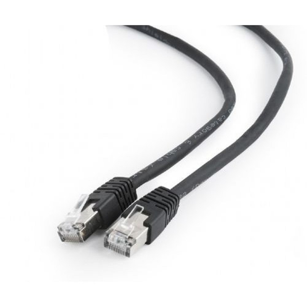 Патч-корд Cablexpert PP6-1M/BK, FTP кат.6, 1 м, RJ45–RJ45, многожильный