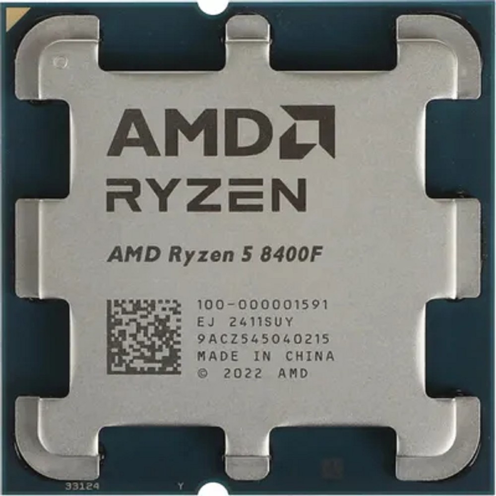 Процессор AMD Ryzen 5 8400F, Socket AM5, 6 ядер/12 потоков, 4,2–4,7 ГГц, 65 Вт, OEM