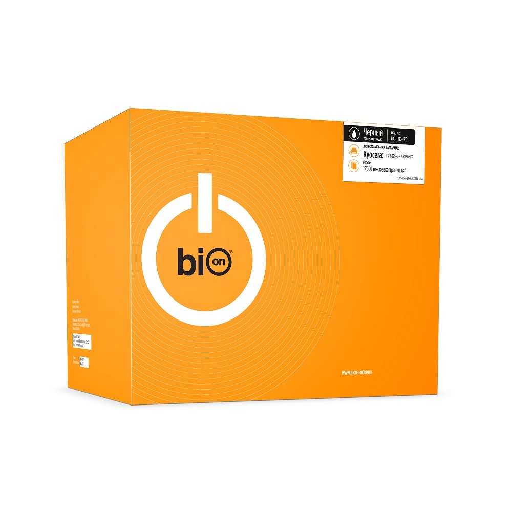 Картридж Bion BCR-TK-475, для Kyocera FS-6025MFP/6030MFP, черный, 15000 стр.