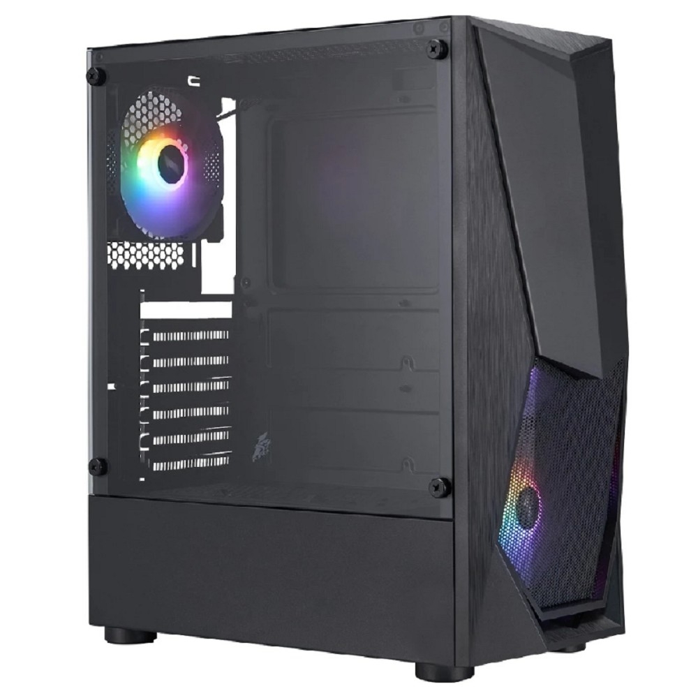 Корпус ПК 1STPLAYER DK-3-BK-4F1, Midi Tower, ATX, черный