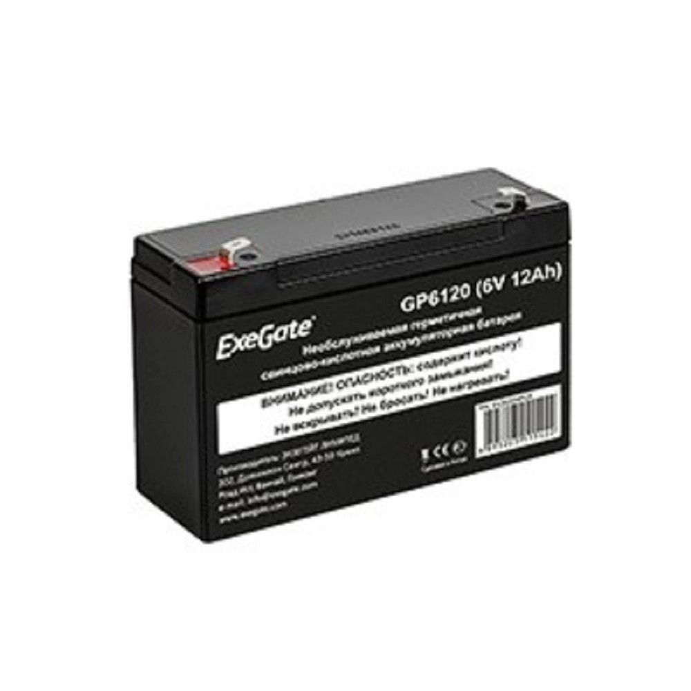 Аккумулятор ExeGate EX282954RUS, 6В, 12Ач, GP6120