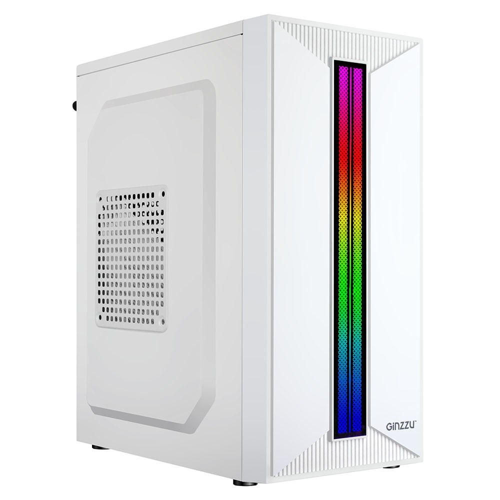 Корпус GINZZU B380, Minitower, mATX, белый, RGB