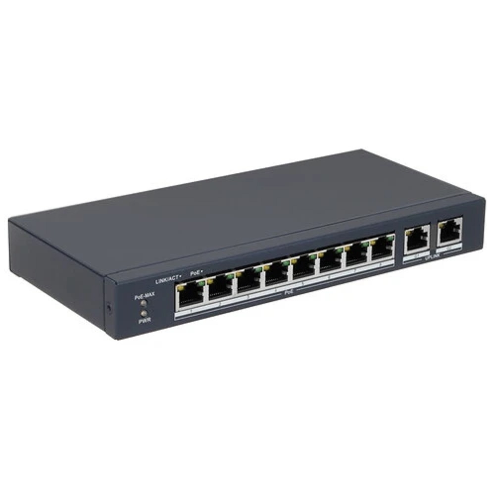 Коммутатор Hikvision DS-S1008P, неуправляемый