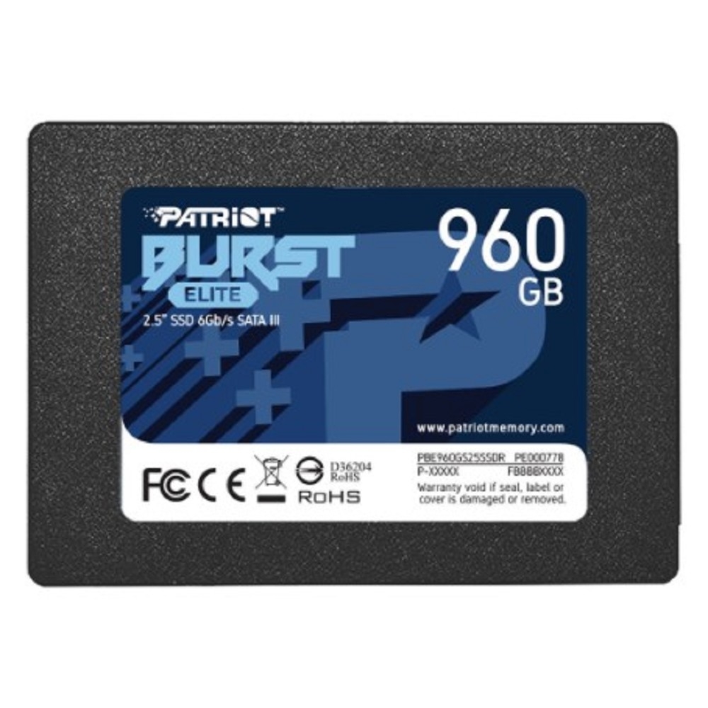 SSD Patriot PBE960GS25SSDR, 2.5", 960ГБ, 3D NAND