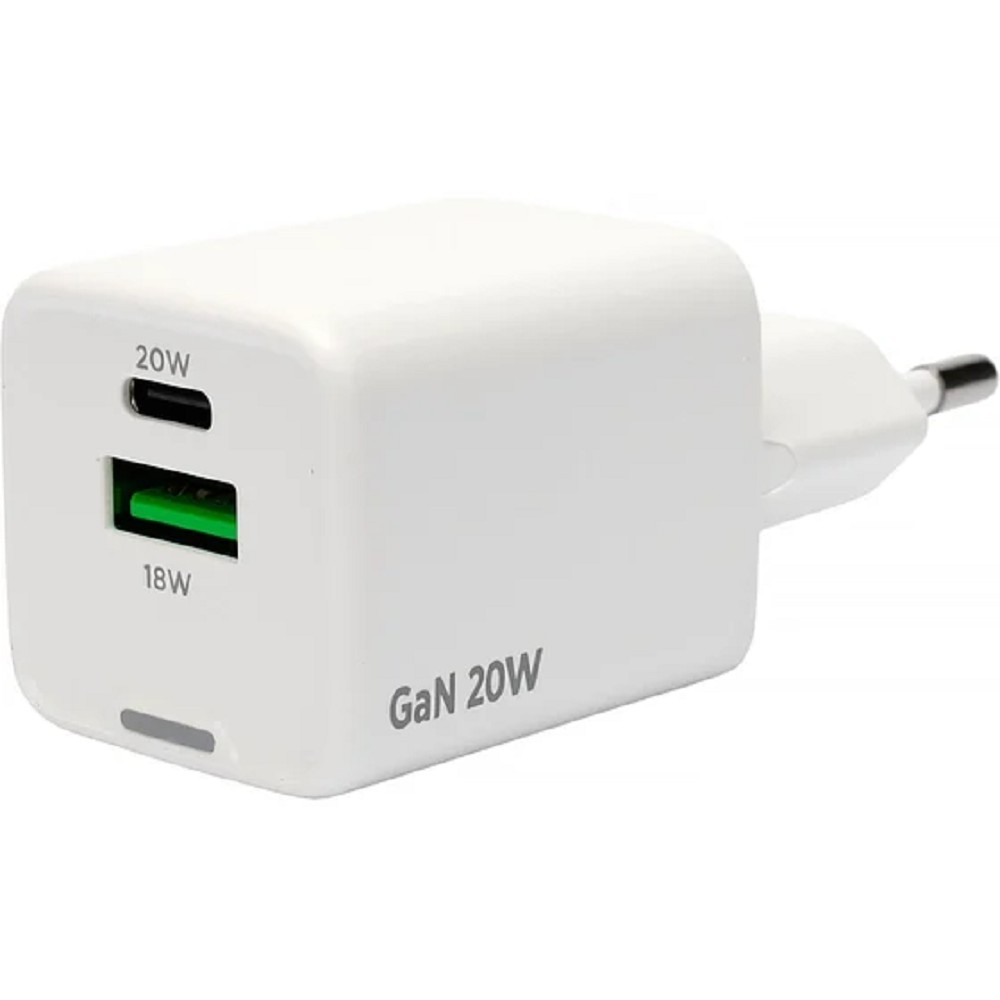 Зарядное устройство Cablexpert MP3A-PC-61, 20Вт GaN, QC4.0/PD, USB+Type-C