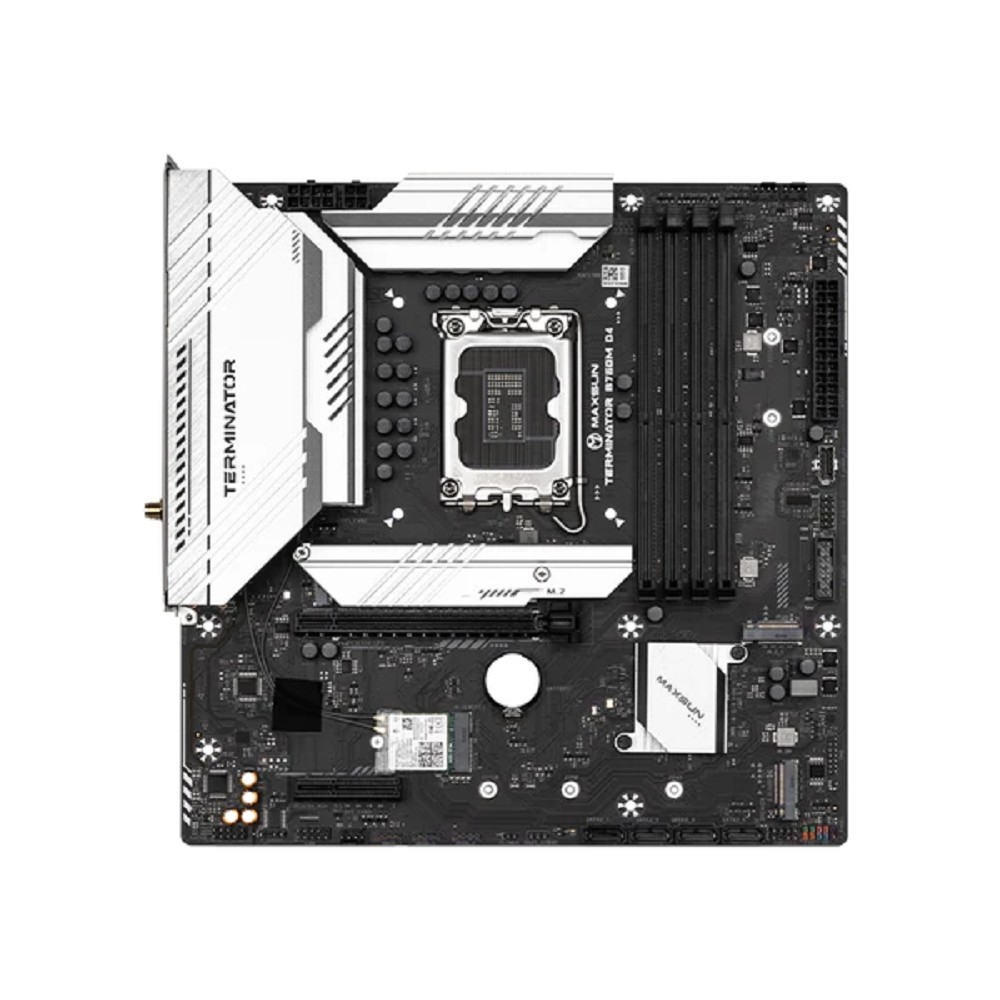 Материнская плата Maxsun MS-Terminator B760M D4 WIFI V2, Socket 1700, mATX, DDR4