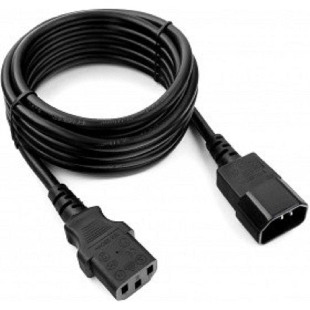 Кабель питания Cablexpert PC-189-1-3M, C13–C14, 3 м, 3×1 мм², с заземлением