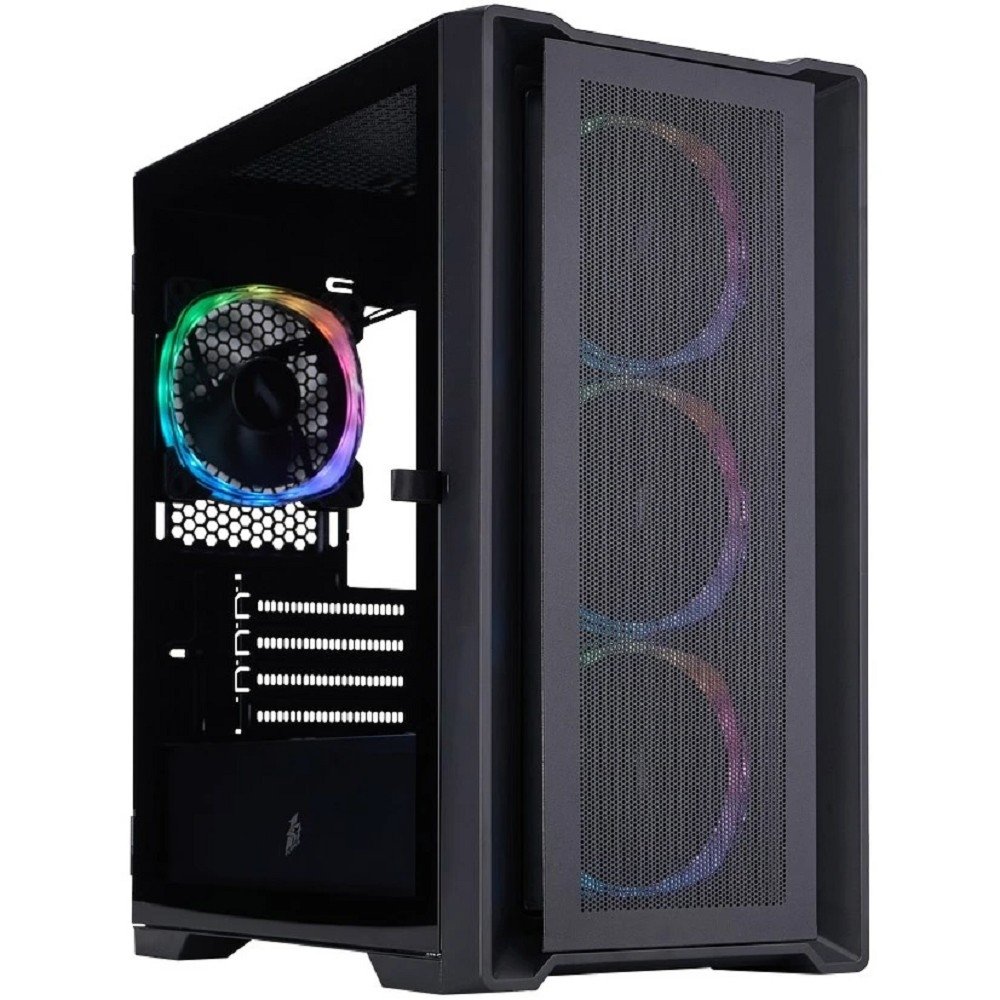 Корпус ПК 1STPLAYER T4-BK-4FS7, mATX, 4x120mm ARGB