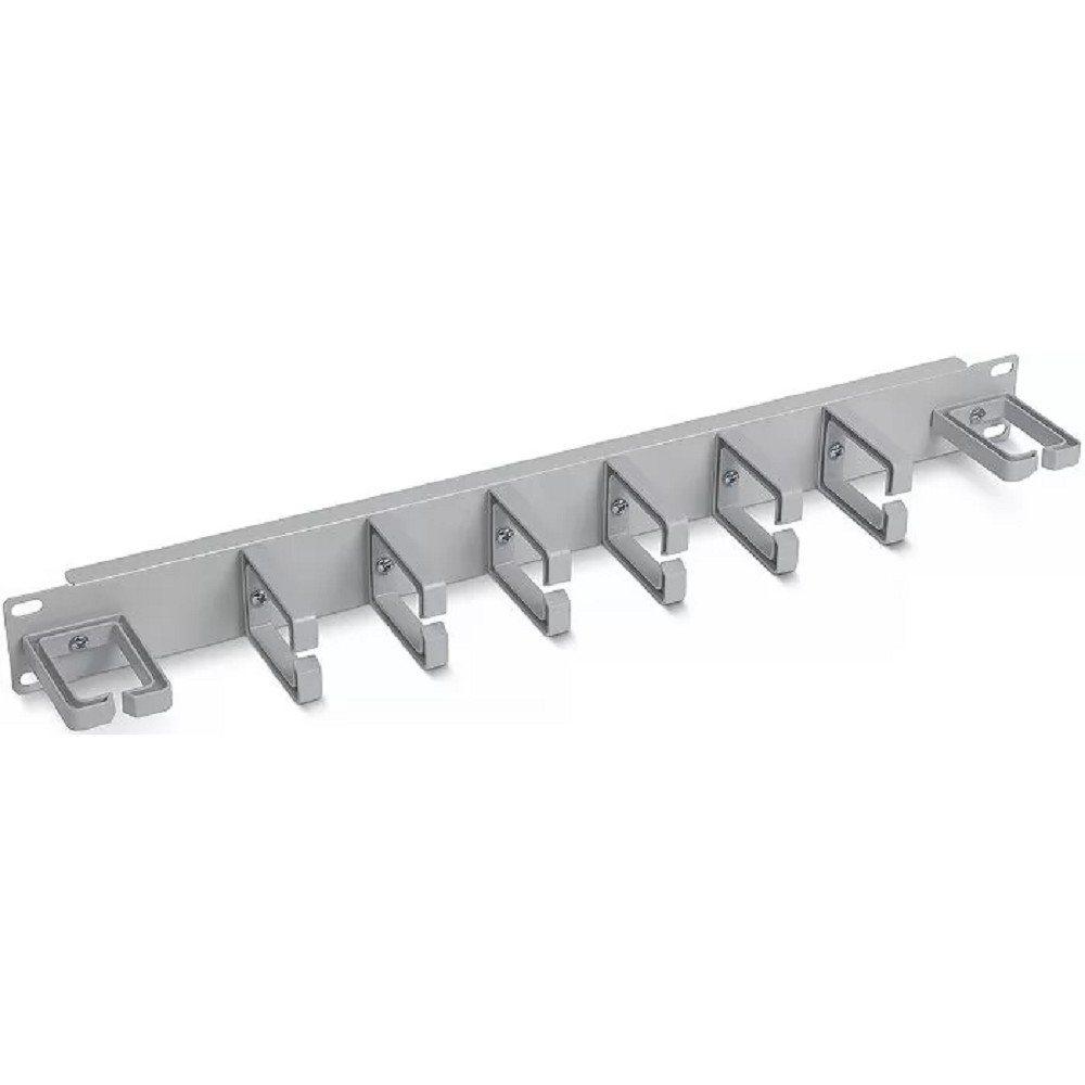 Организатор кабельный Cabeus JB08-1U-PR-GY, 19", 1U, 8 колец, серый