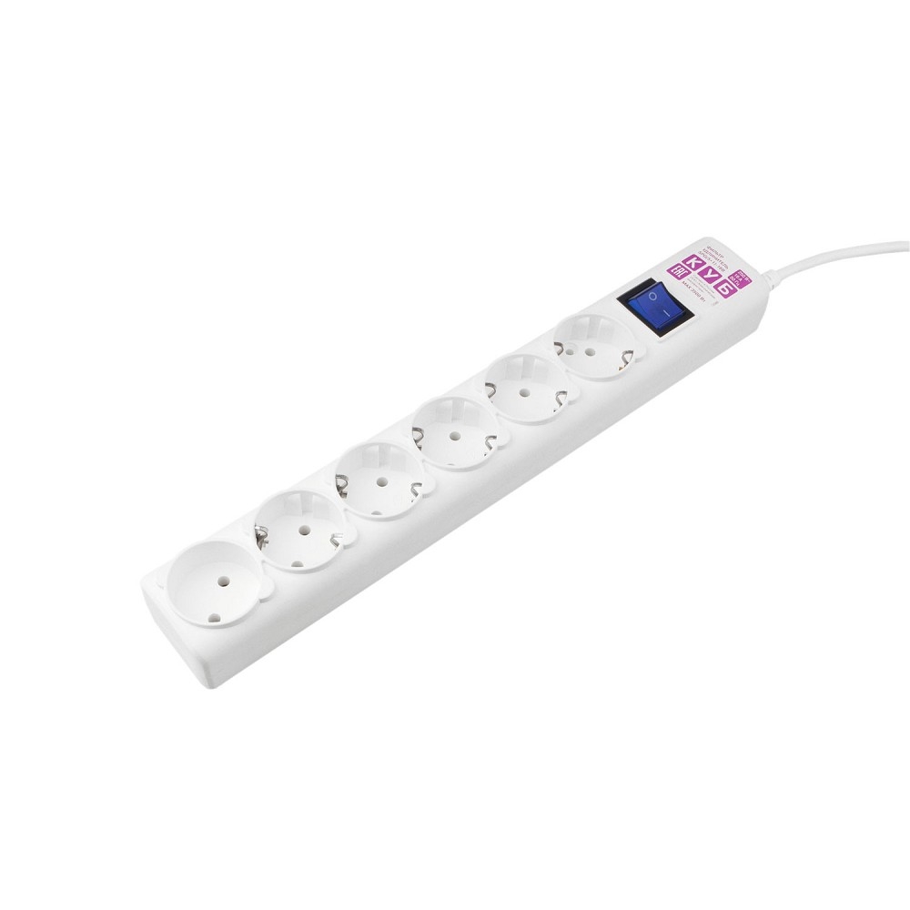 Сетевой фильтр POWERCUBE SPG6-16-3M, 6 розеток, 3 м, 16 А, 3500 Вт