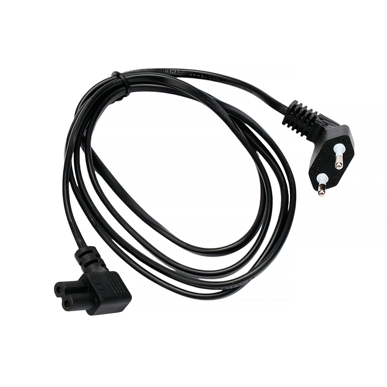 Кабель питания Cablexpert PC-184A-VDE-1.8M, CEE 7/16–IEC C7, 2×0.75 мм², 2.5 А, 1.8 м