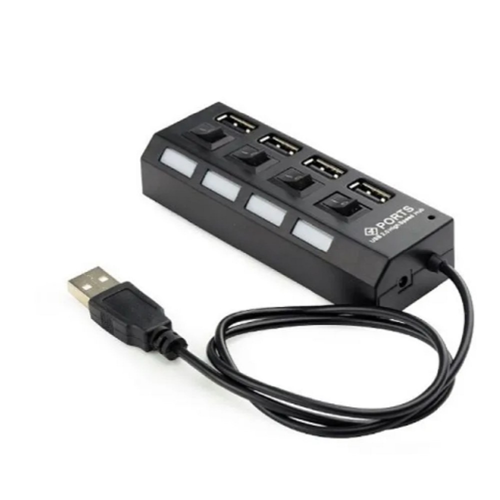 Концентратор USB Gembird UHB-U2P4-02A, 4×USB 2.0