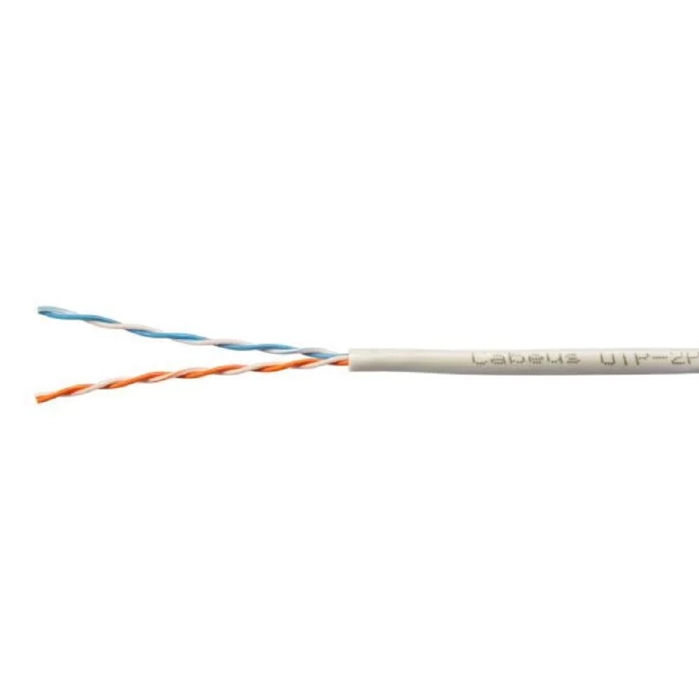 Кабель Cabeus UTP-2P-Cat.5e-SOLID-GY, U/UTP Cat.5e, 2 пары 24 AWG, одножильный, 305 м