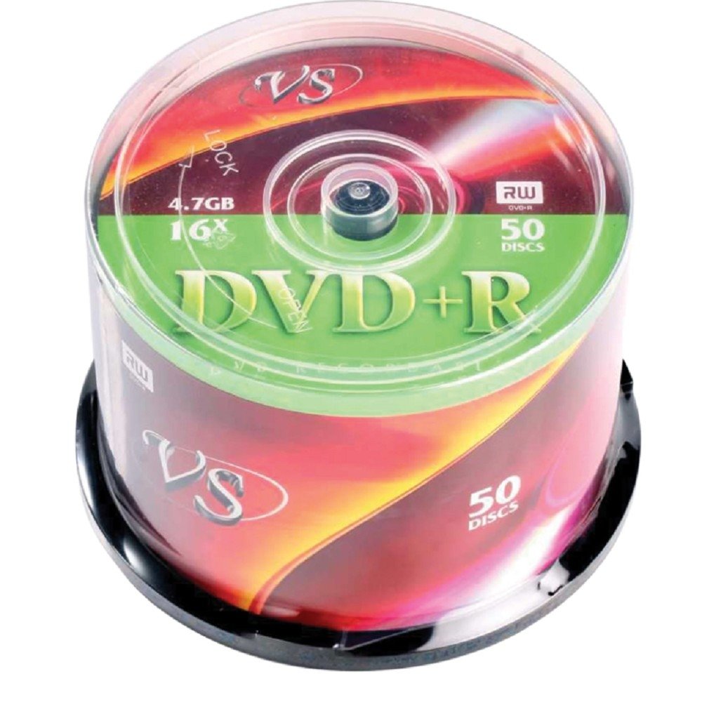 Диск DVD+R VS VSDVDPRCB5001, 4.7 ГБ, 16x, Cake Box, 50 шт
