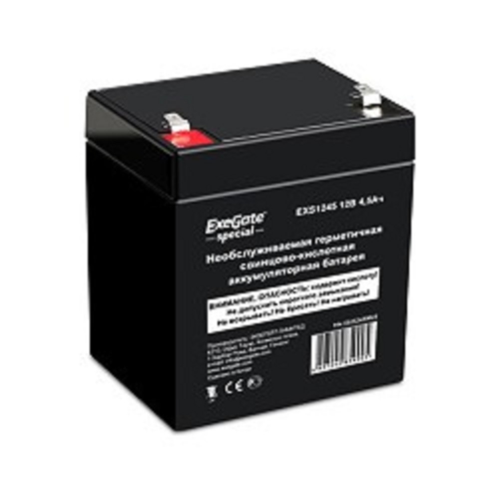 Аккумулятор ExeGate ES252439RUS, 12V, 4.5Ah, клеммы F1