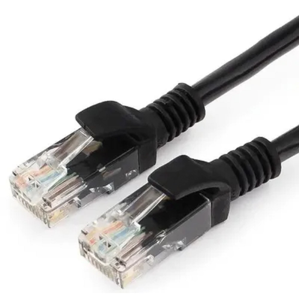 Патч-корд Cablexpert PP6U-0.5M/BK, Cat.6, 0.5м, чёрный