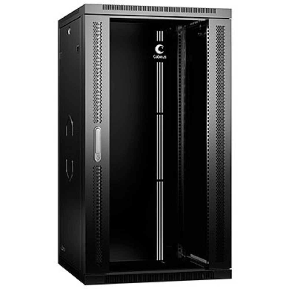 Шкаф телекоммуникационный настенный Cabeus SH-05F-22U60/45-R-BK, 22U, 19", чёрный