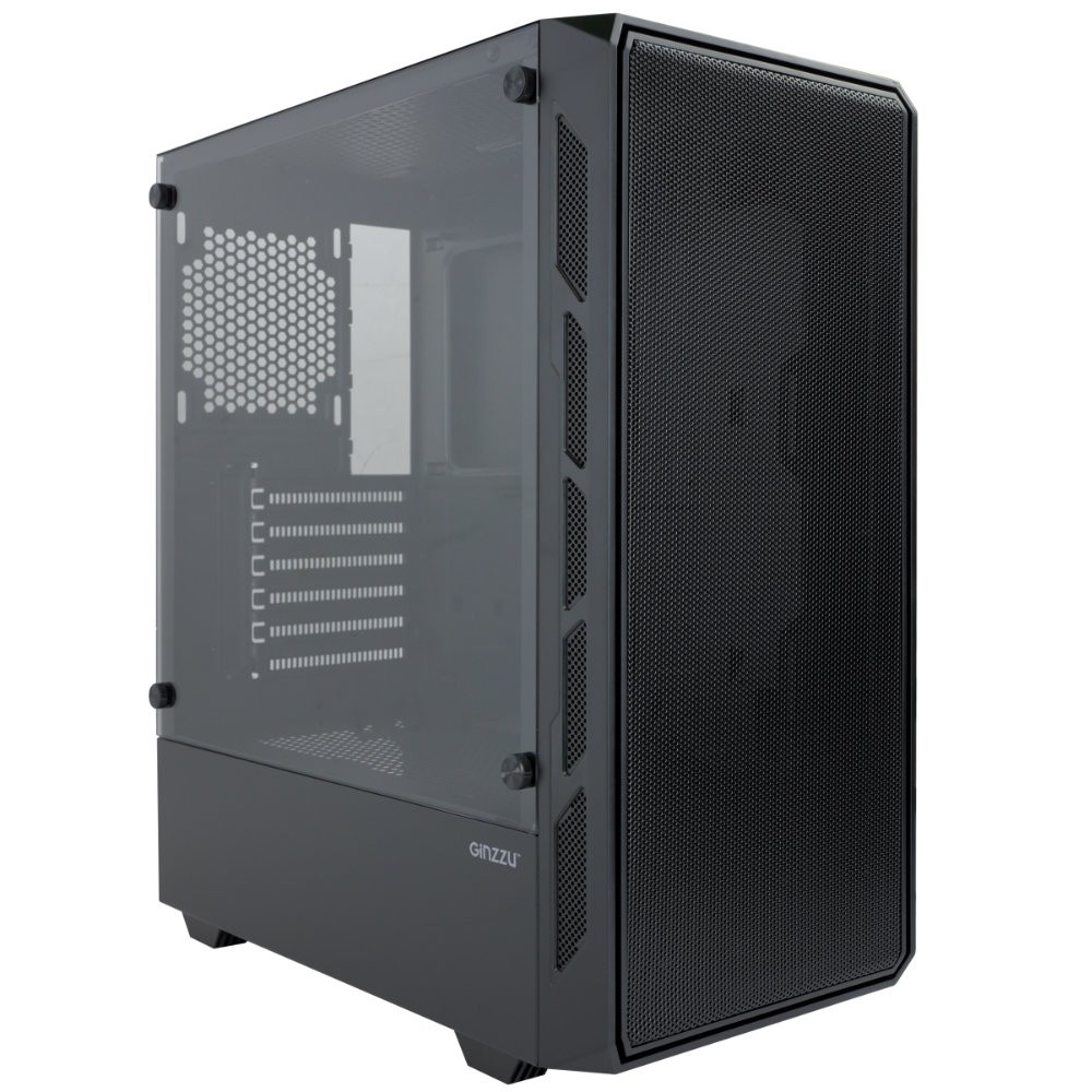 Корпус Ginzzu RX120, ATX, сталь, чёрный, боковое окно