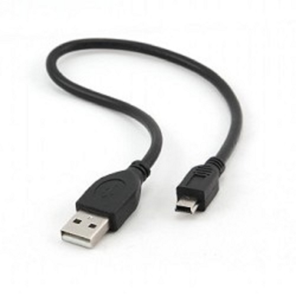 Кабель USB Gembird CCP-USB2-AM5P-1, USB 2.0, USB-A — USB mini, 0,3 м, позолоченные контакты