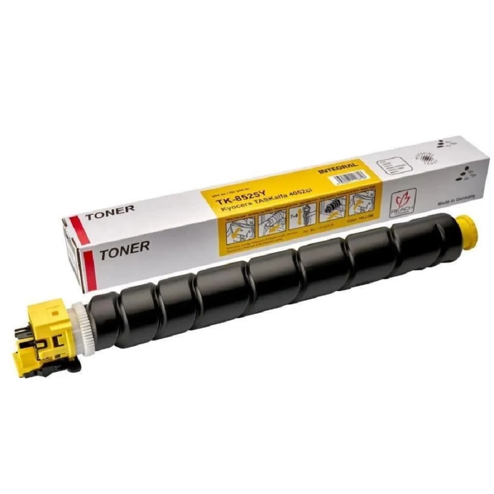 Тонер-картридж Integral TK-8525Y для Kyocera TASKalfa 4052ci, жёлтый, 20 000 страниц, с чипом