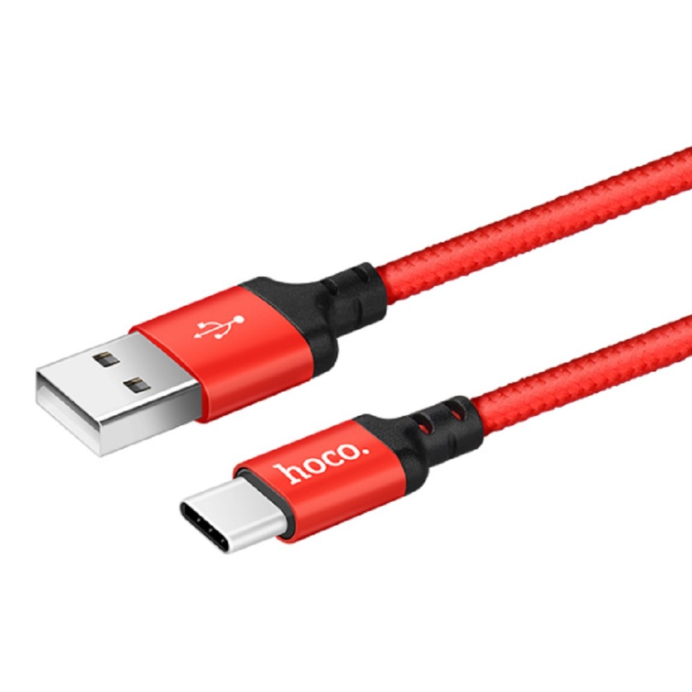 Кабель Hoco 6957531 062875, USB 2.0, Type-C, 1 м, красный