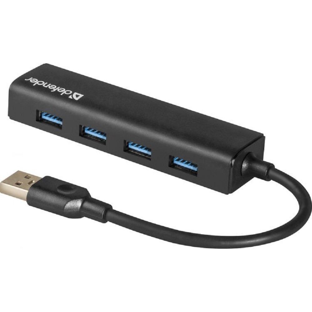 USB-хаб Defender Quadro Express 83204, 4×USB 3.0 Type A, питание от USB