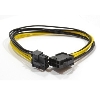 Кабель Gembird CC-PSU-84, удлинитель питания PCI-Express 6+2 pin M/F, 30 см
