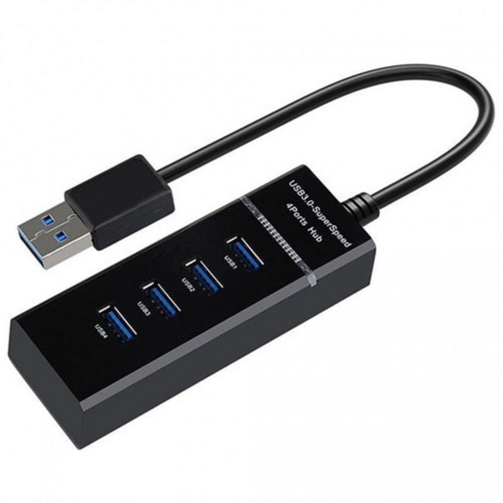 USB-хаб KS-is KS-532, 3×USB 2.0, 1×USB 3.0, чёрный