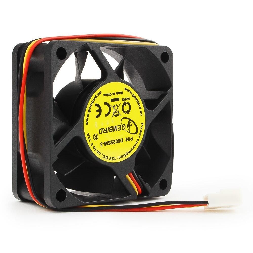 Вентилятор Gembird D6025SM-3, 60×60×25мм, 4000об/мин, 3-pin
