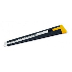 Нож Olfa OL-180-BLACK, сегментированное лезвие 9 мм, металлический корпус