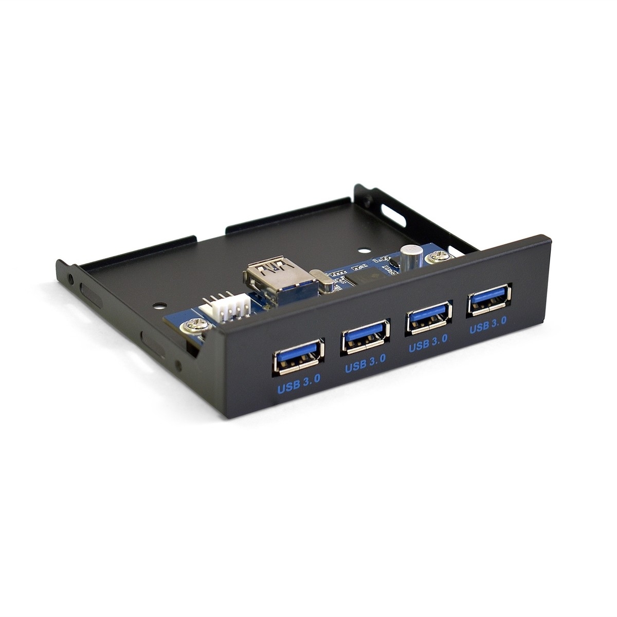 Планка USB ExeGate EX283580RUS, 3.5", 4×USB 3.0, металл