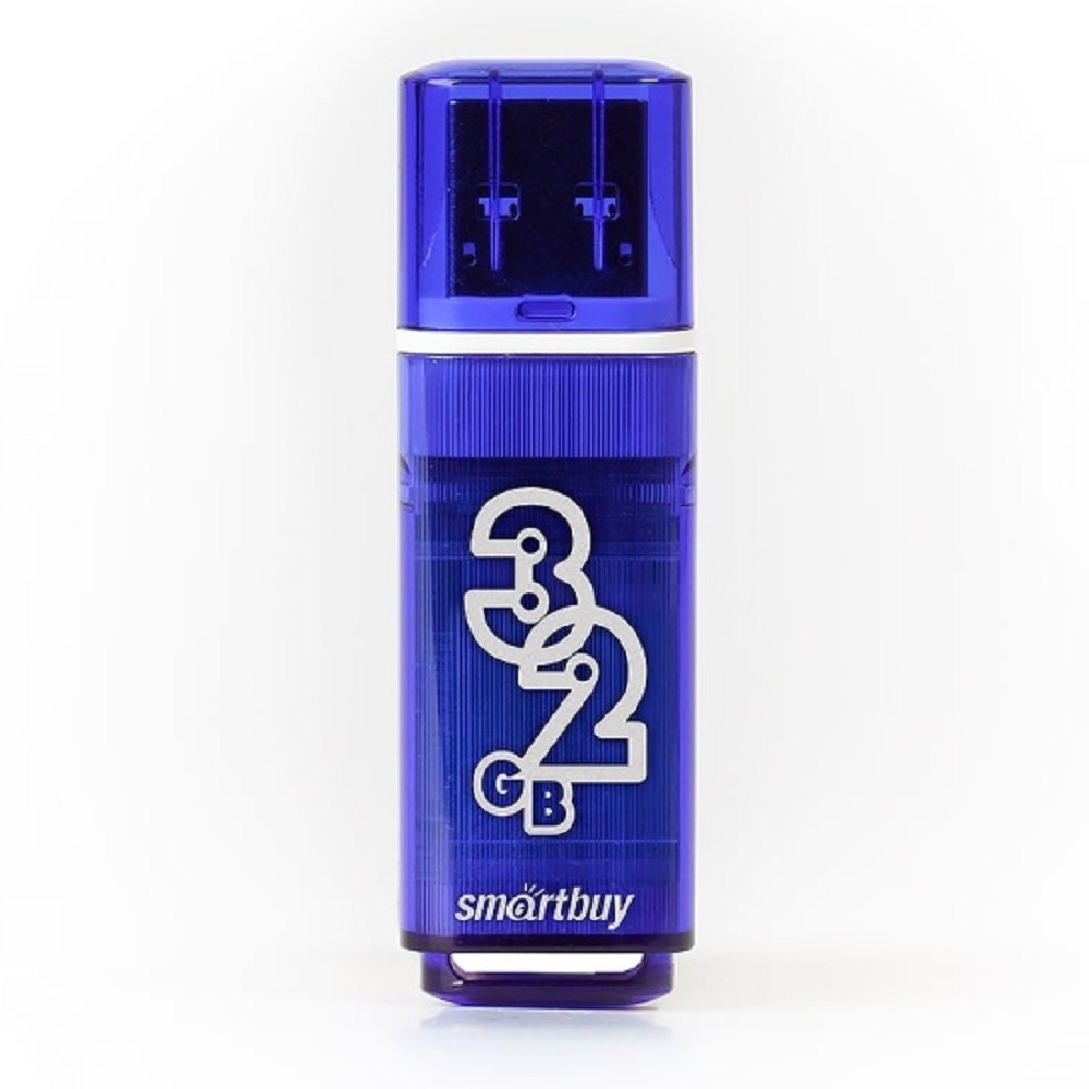 Флешка USB Smartbuy Glossy series Blue SB32GBGS-DB, 32 ГБ, USB 3.2, тип-A