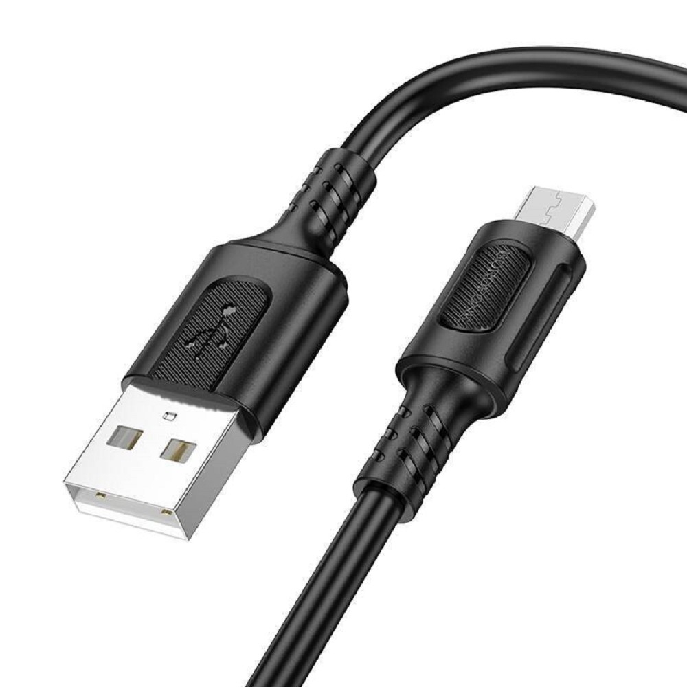 USB кабель BOROFONE B-15066, USB-A — Micro-USB, 1 м, 2.4 А, черный